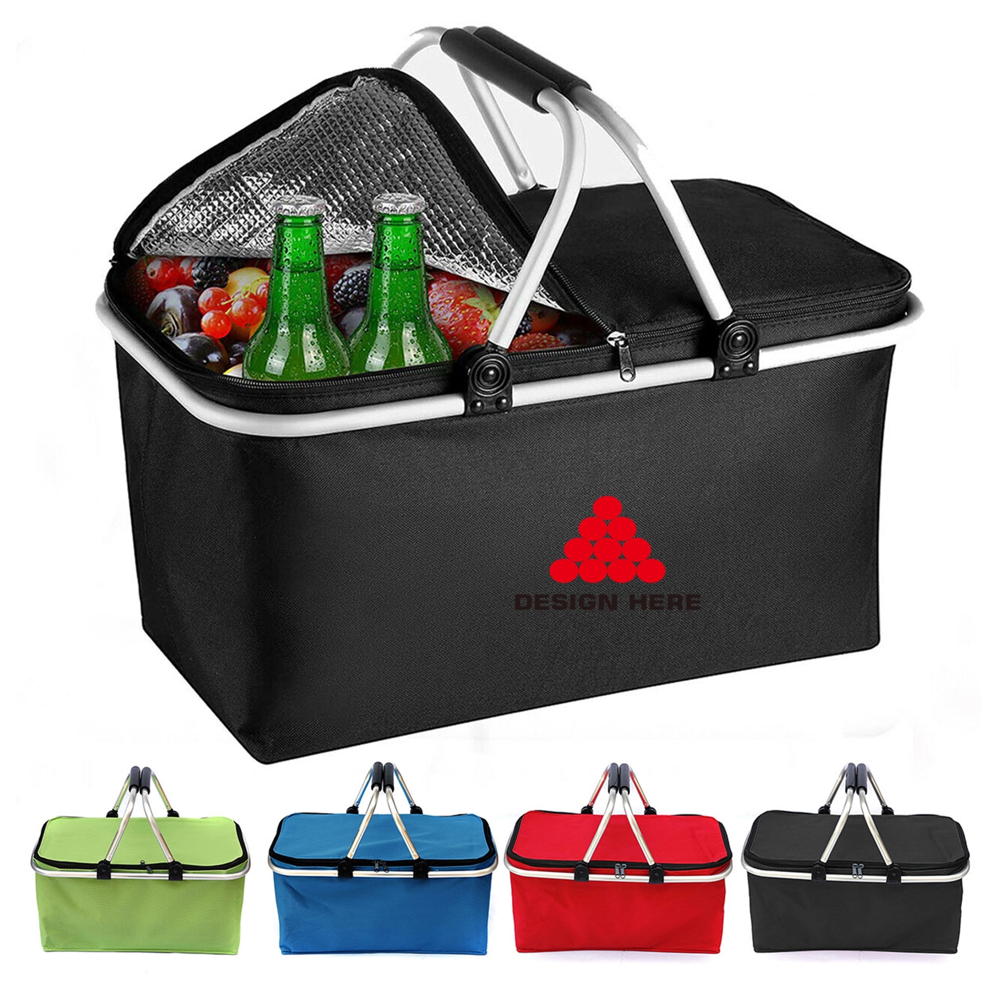 Picnic Folding Shopping Basket MOQ 50PCS 4