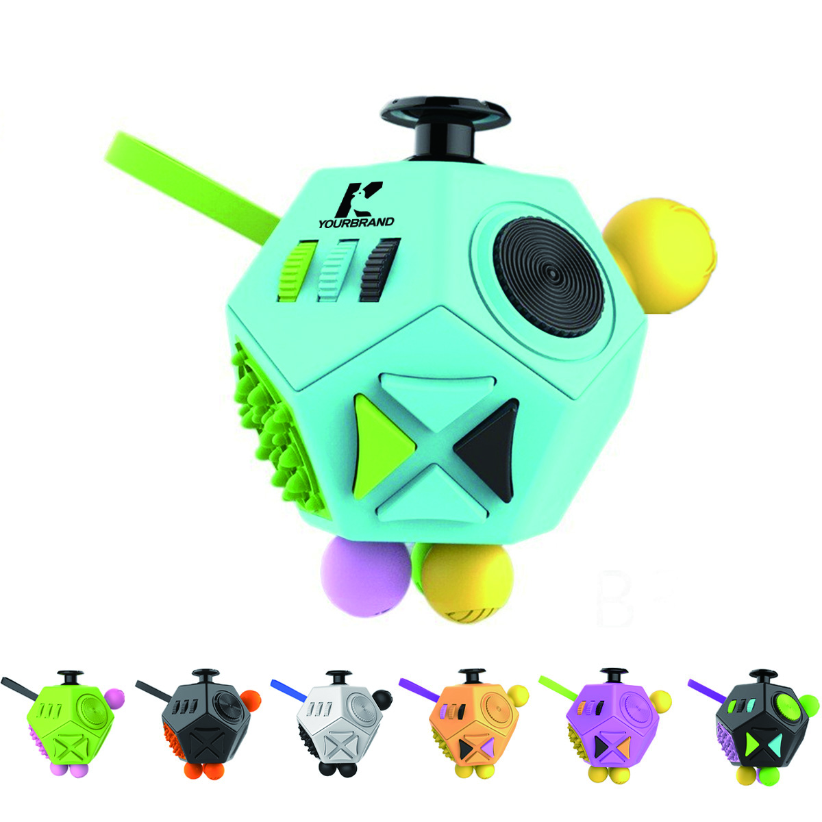 12 sides dodecagon anxiety stress reliever fidget toy cube 2