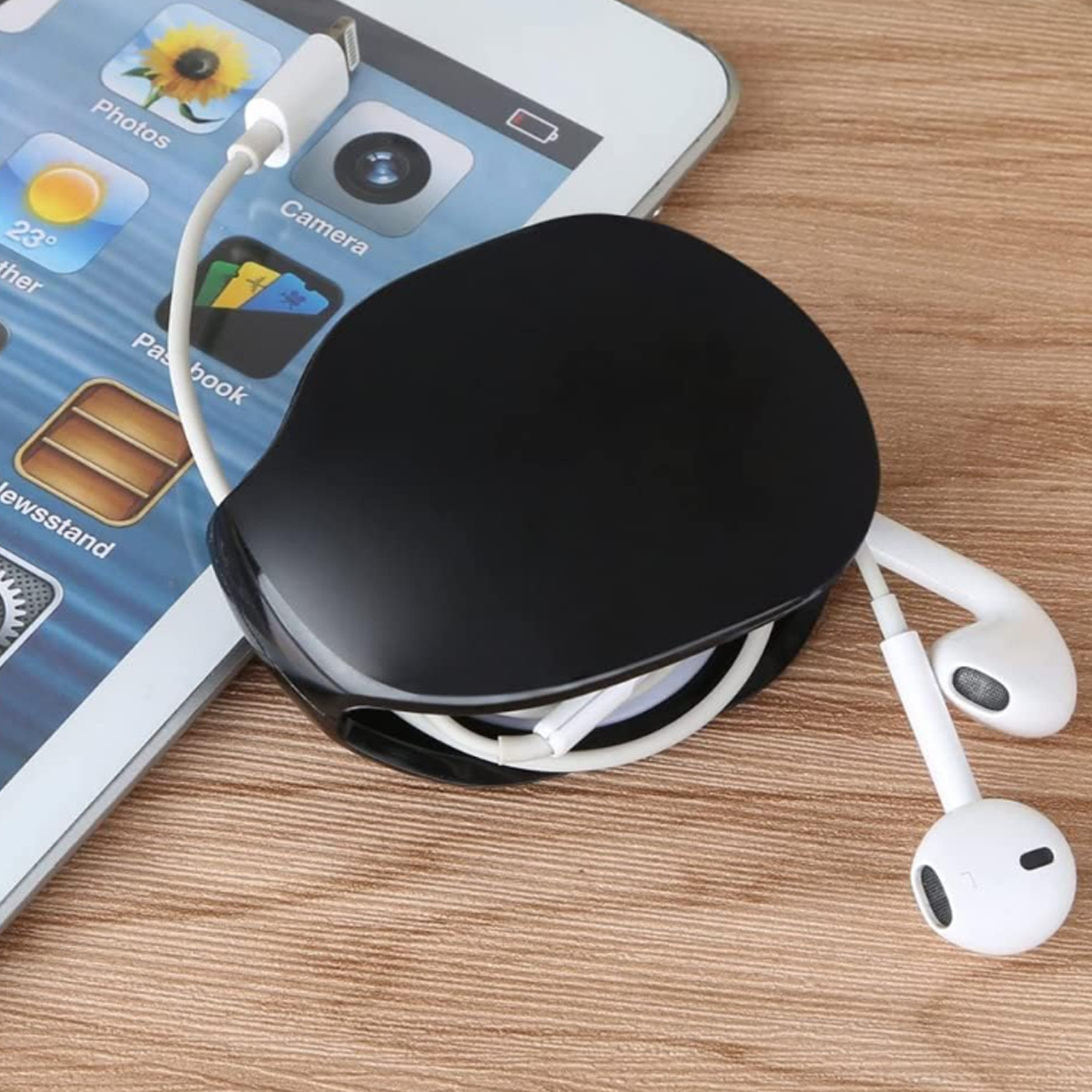 Round Cable Organizer Case for Earbuds and Charging Cords 9