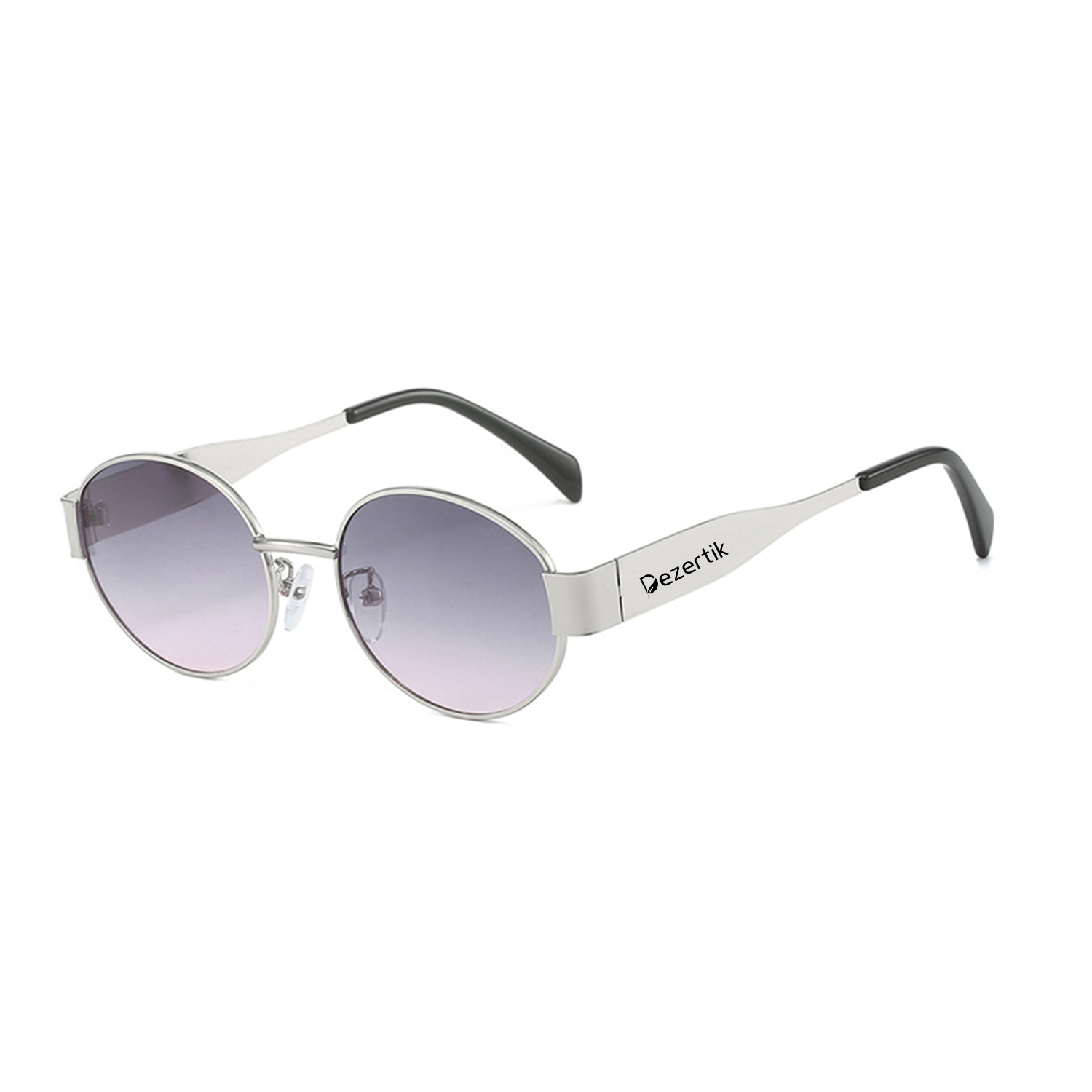 Oval-Shaped Stylish Metal Sunglasses 3