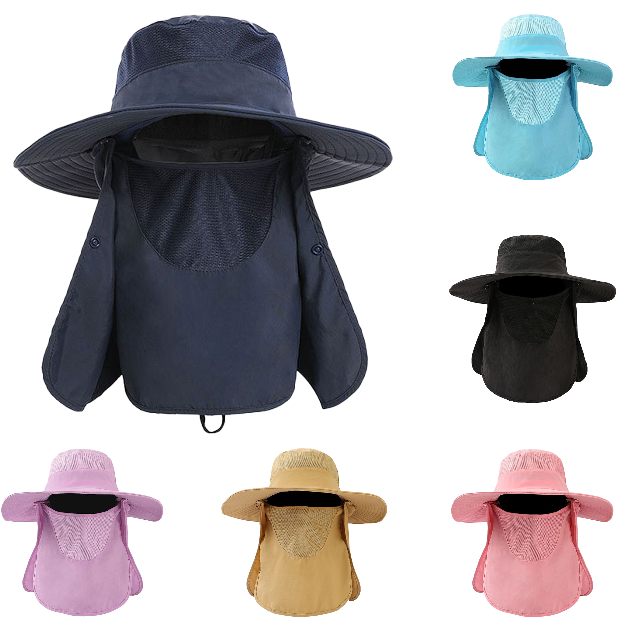 Sun Hats With Curtains 2