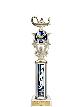 Trophy, 20" Action Matrix Blue Lamp of Knowledge 1 1