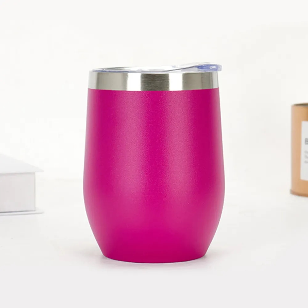 Stainless Steel Wine Tumbler with Lid Insulated Travel Mug 6