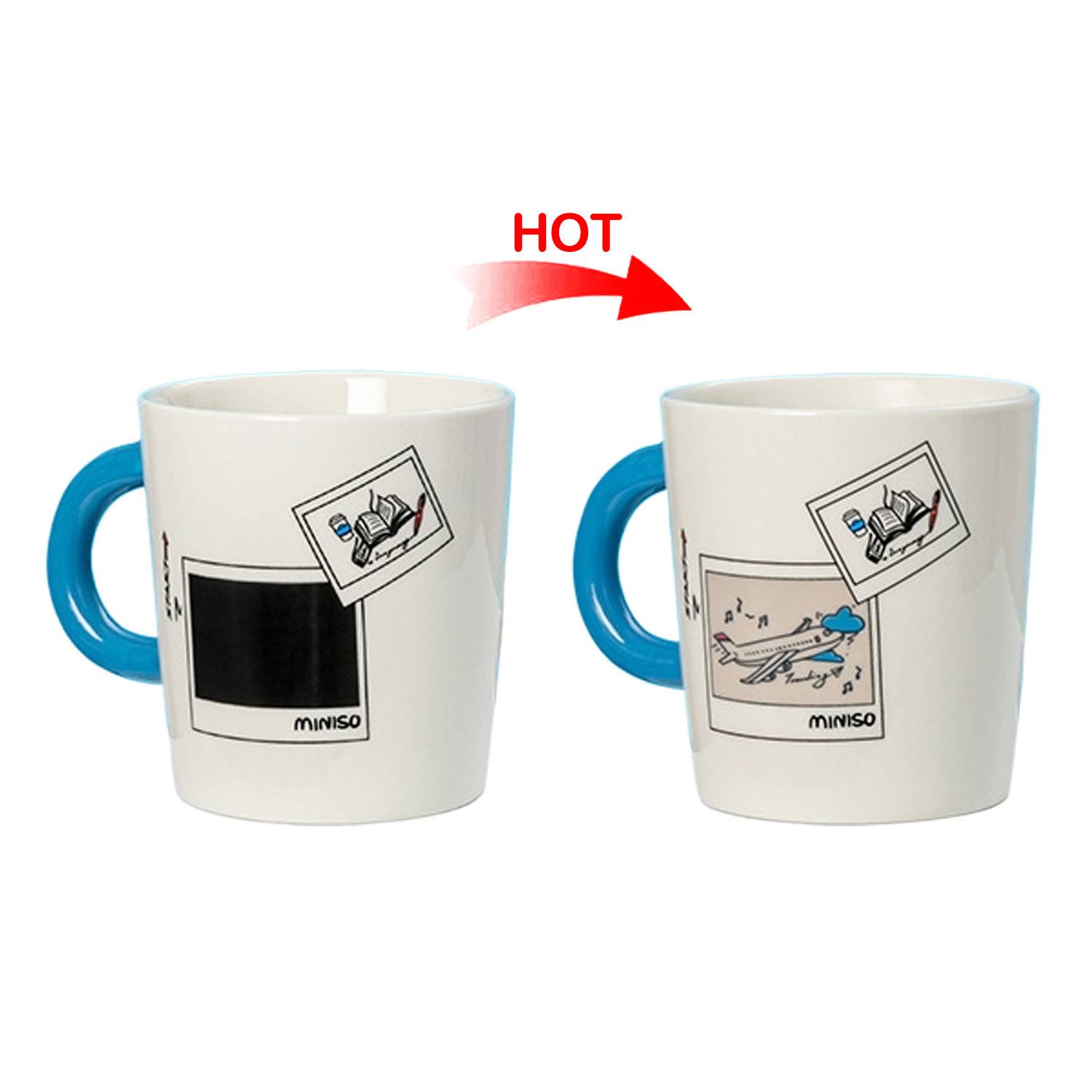 12oz Heat-Sensitive Color Changing Ceramic Mug w/Cartoon Lid 6