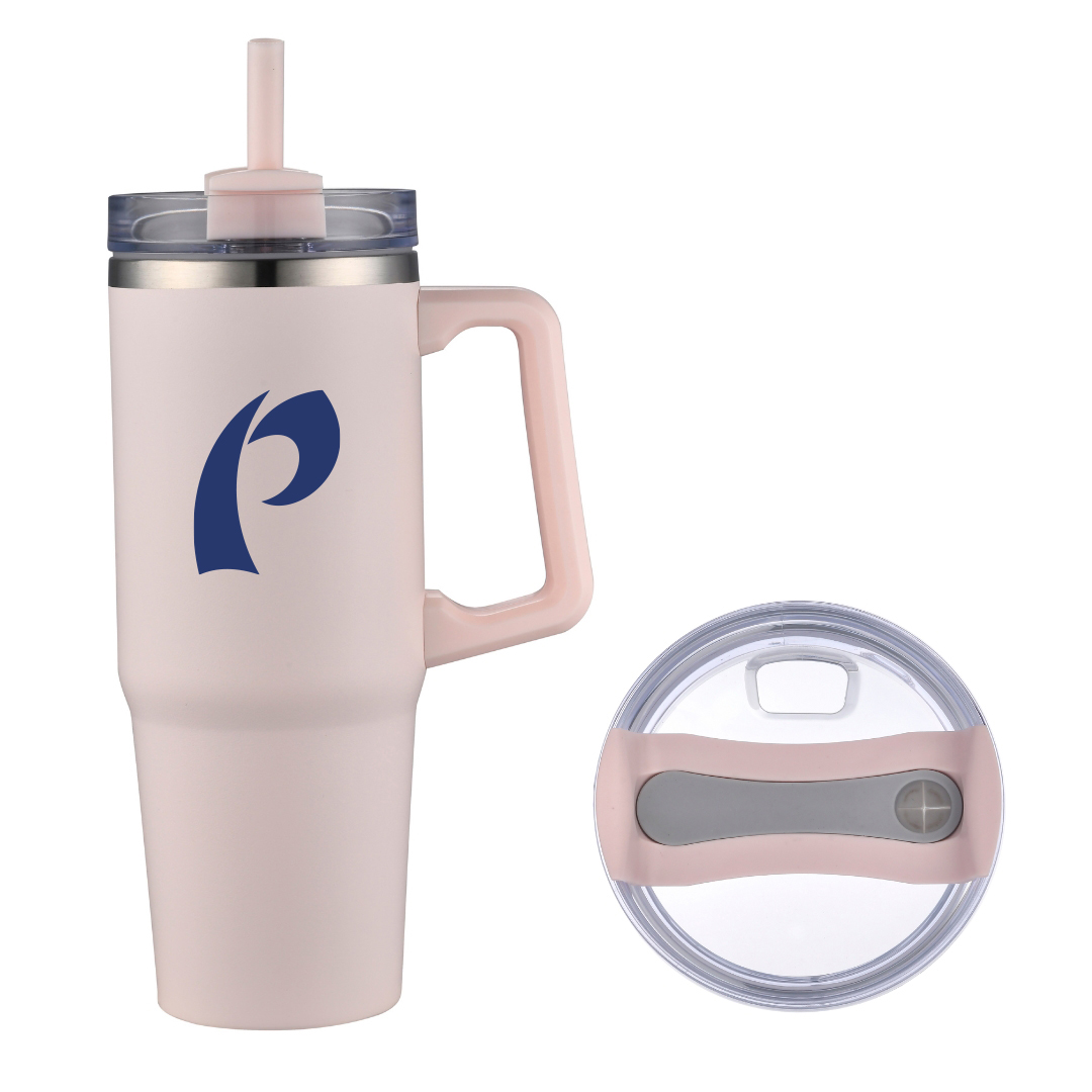 ArticFire 30oz Double-Wall Stainless Steel Tumbler with Handle and Straw 1