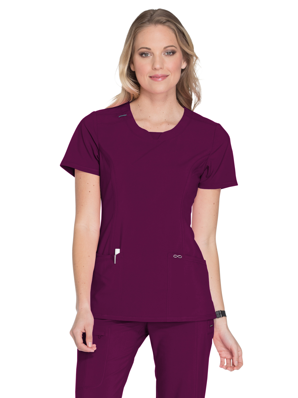 Infinity - Women's 3-Pocket Round Neck Top 114