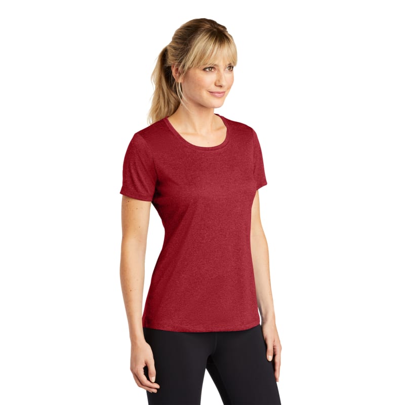 Sport-Tek Women's Heather Contender Scoop Neck Tee. 12