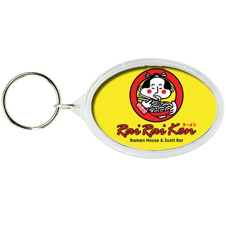 Oval Crystal Key Tag