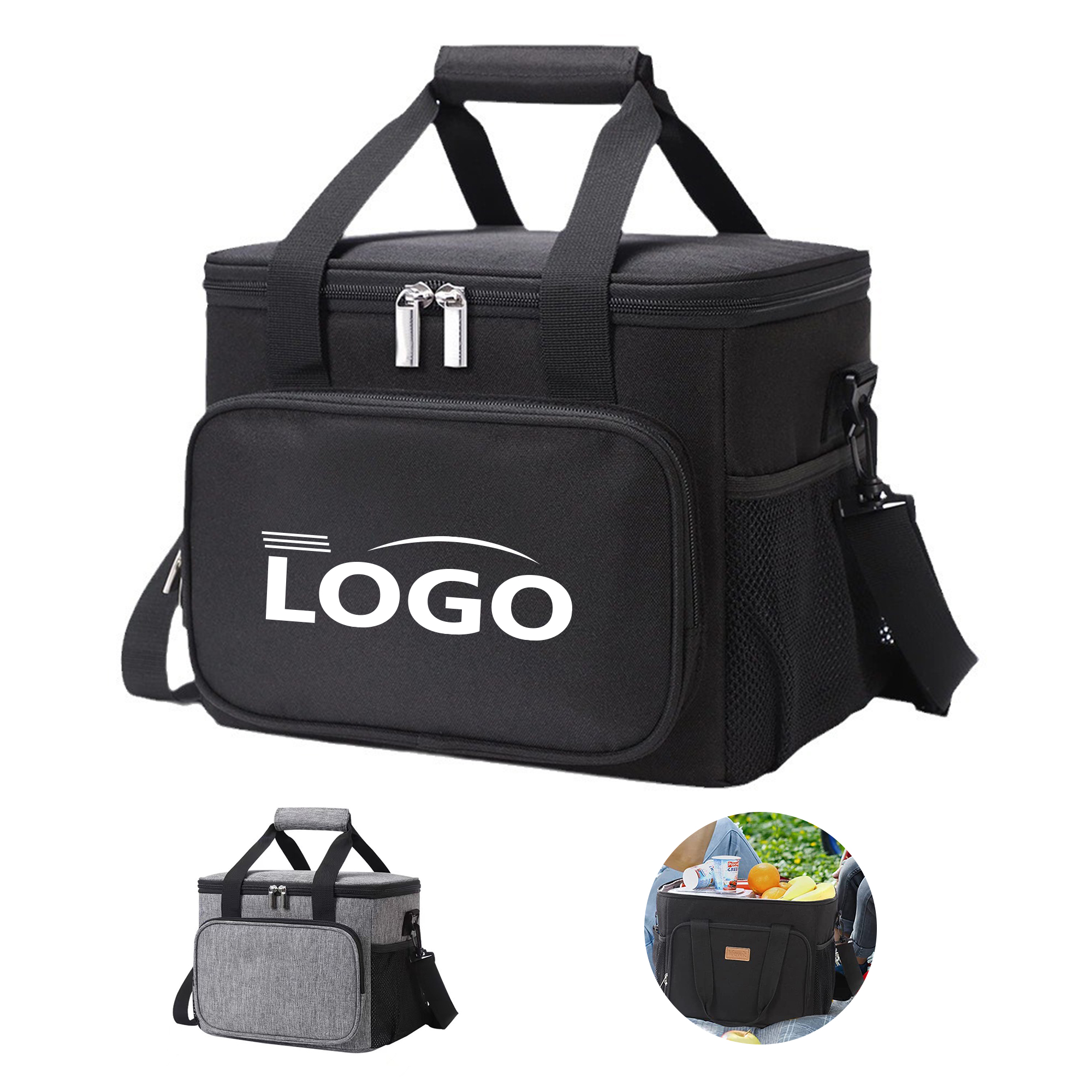 Portable 15L Insulated Cooler Bag with Shoulder Strap 5