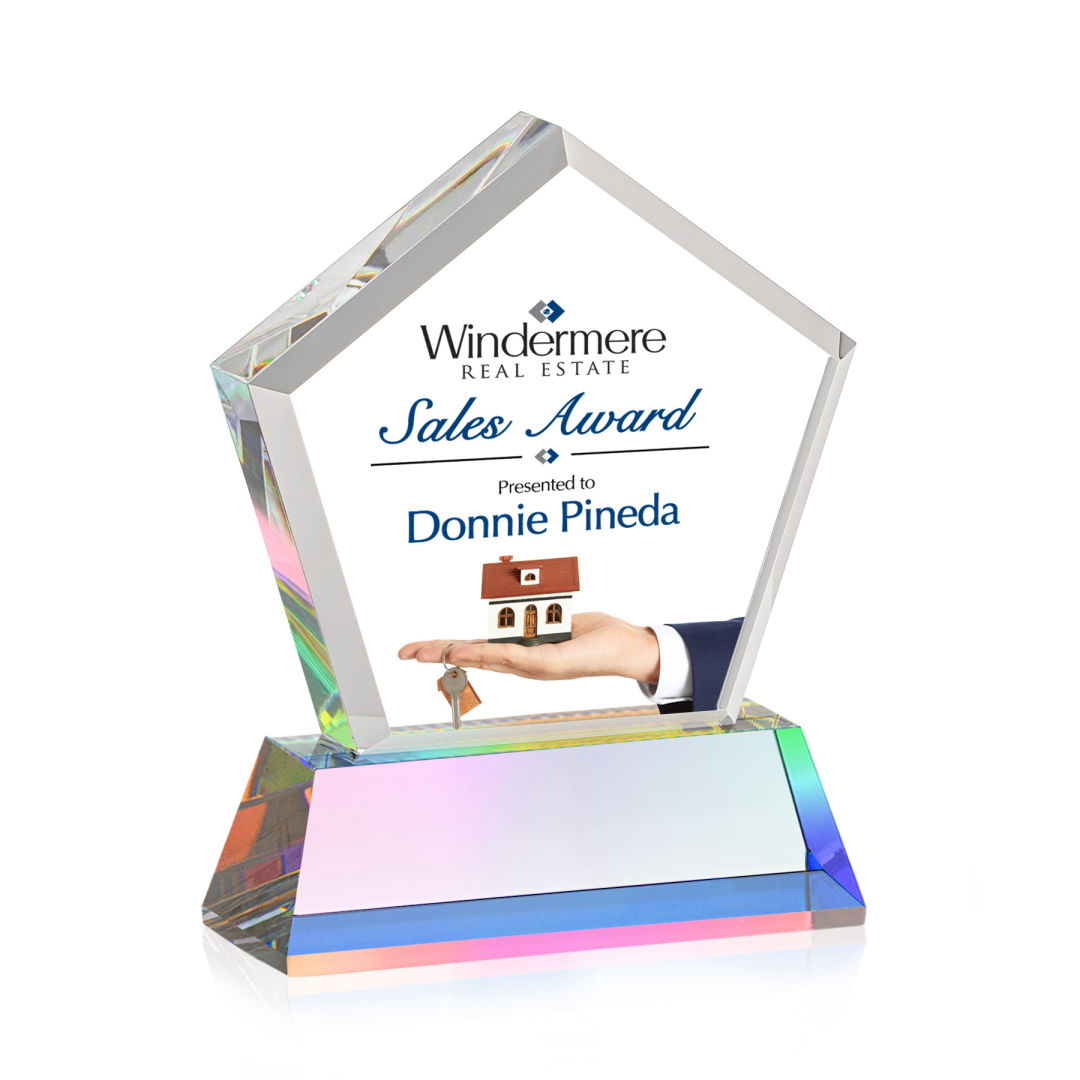 Genosee VividPrint™ Award on Base - Prismatic