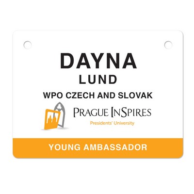 Laminated Personalized Name Badge (3x4") Rectangle