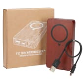 FSC® 100% Wood MagClick™ Fast Wireless Power Bank 47