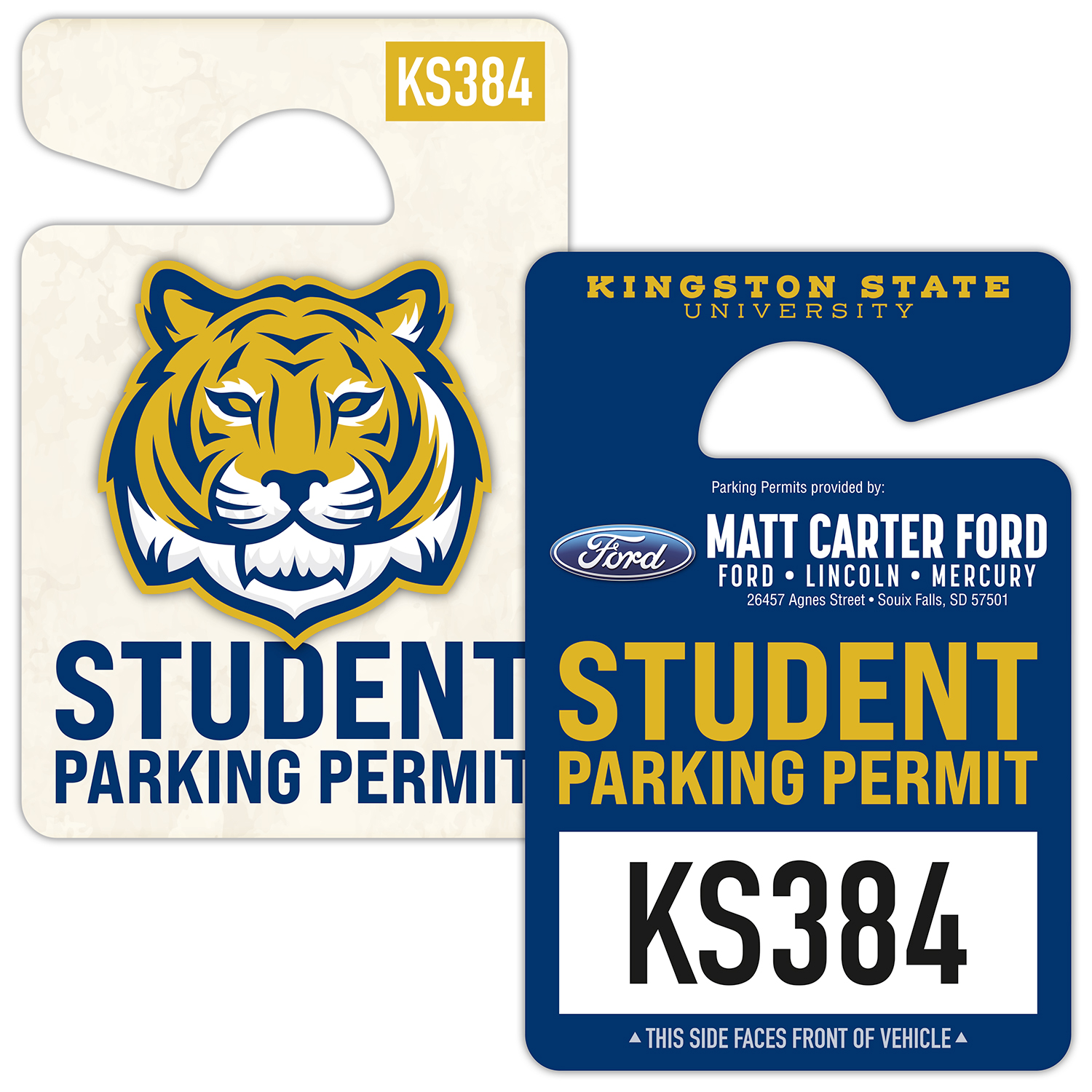 Plastic Hang Tag / Parking Permit- 3x4.5 - UV Coated (1S) 4