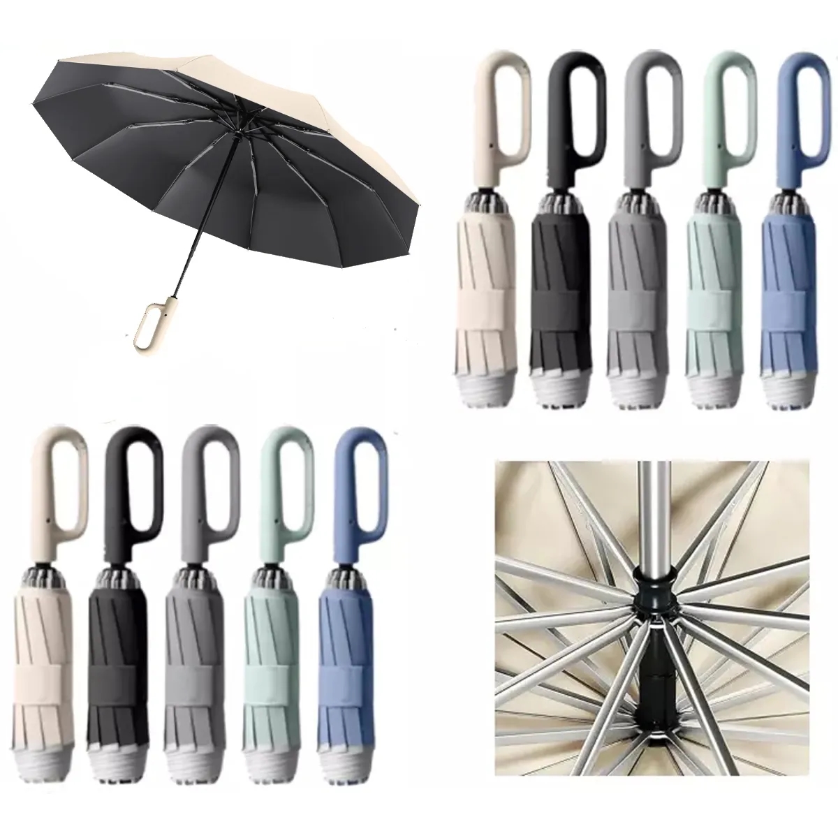 Automatic Portable Travel Reverse Folding Umbrella 4