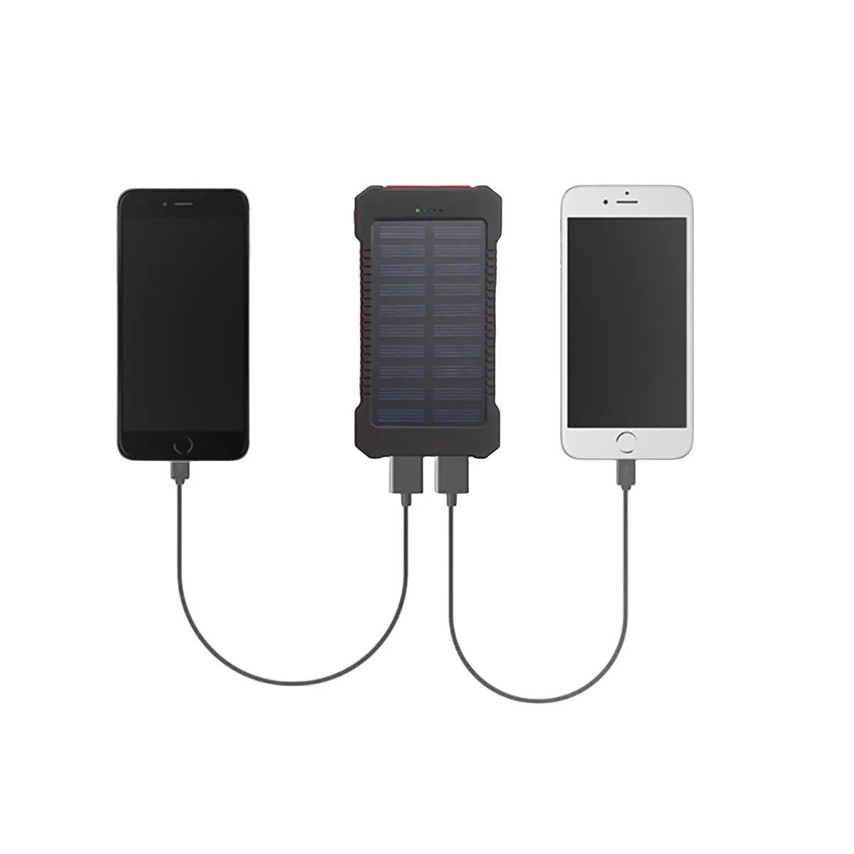 Portable 8000mAh Solar Charger with Flashlight & Compass 5
