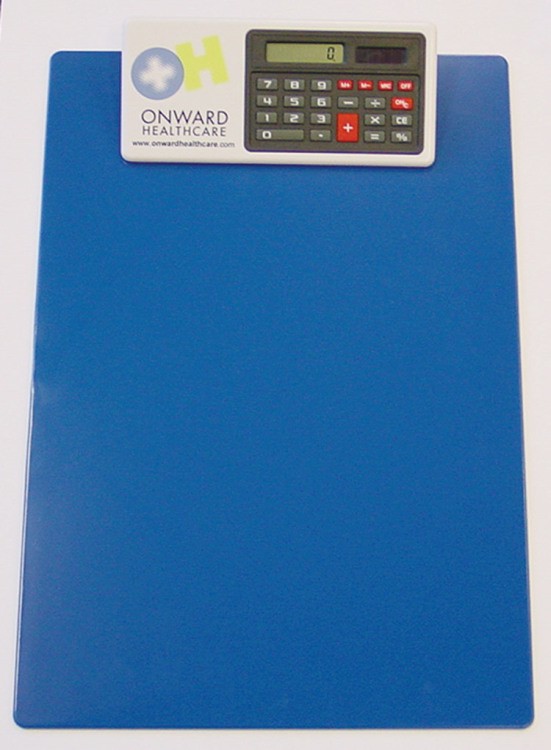 Letter Size Clipboard w/Dual Power Calculator Clip 40
