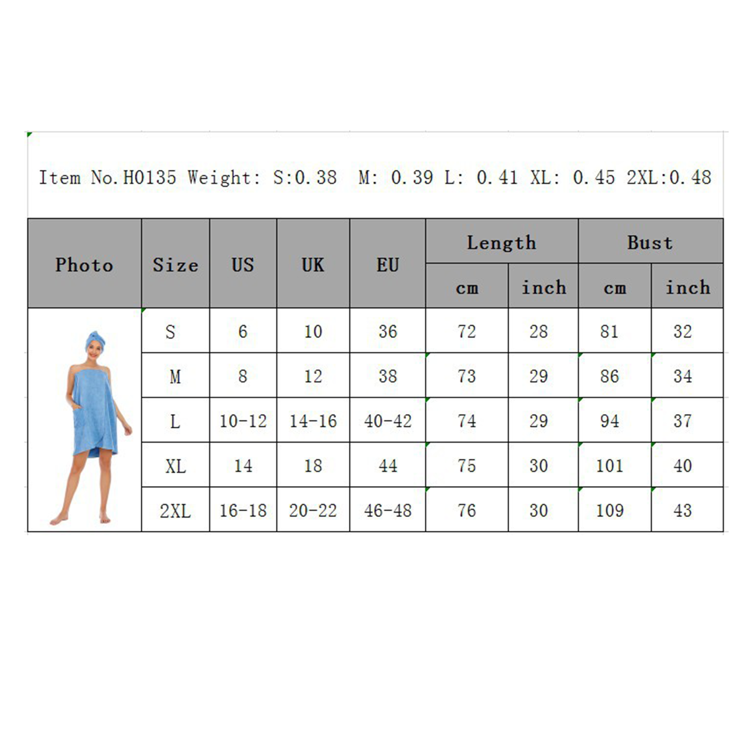 Polyester Wraps Towel W/ Front Pocket 3