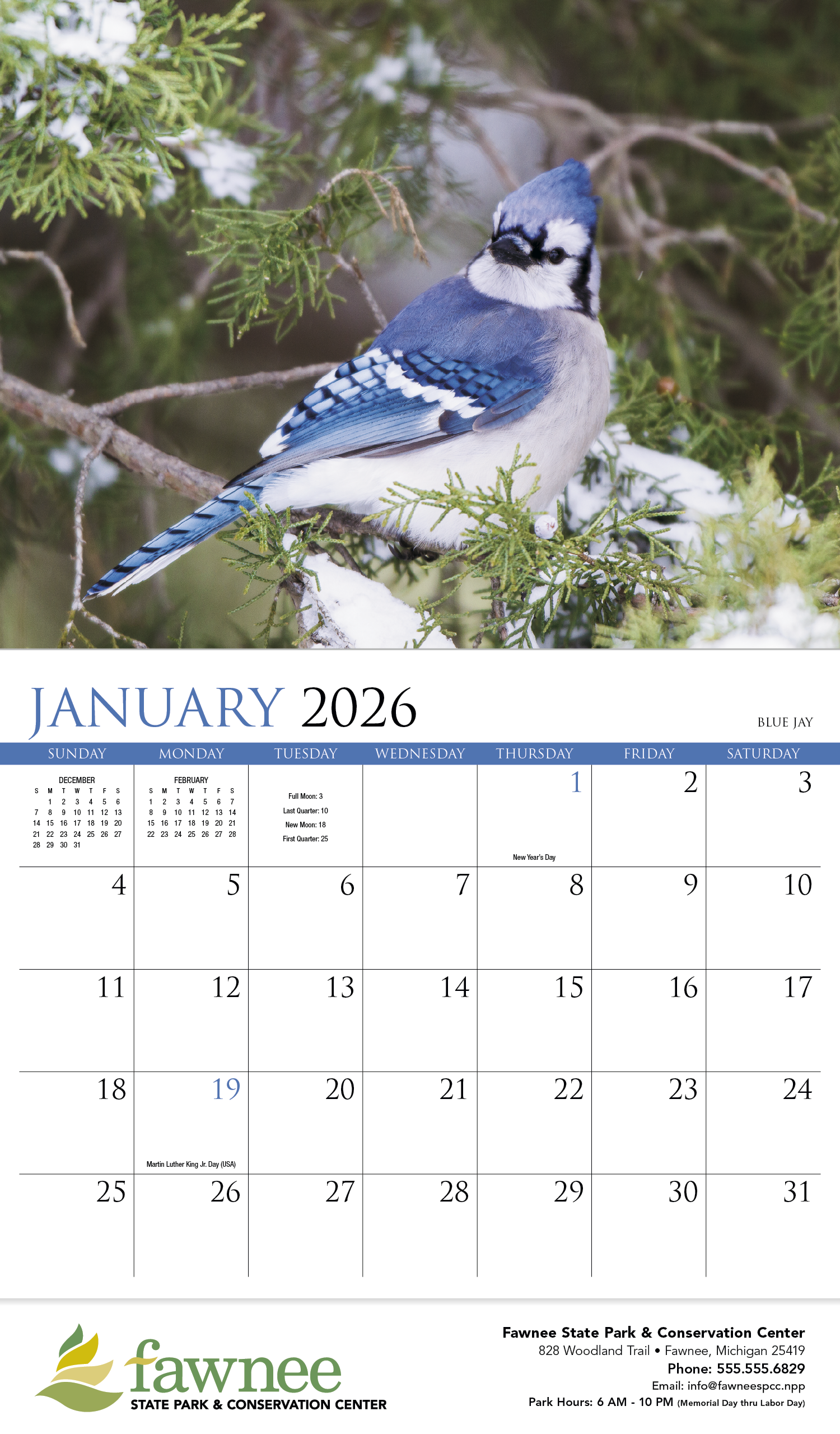 HotLine® Products Songbirds Appointment Calendar - Stapled 13