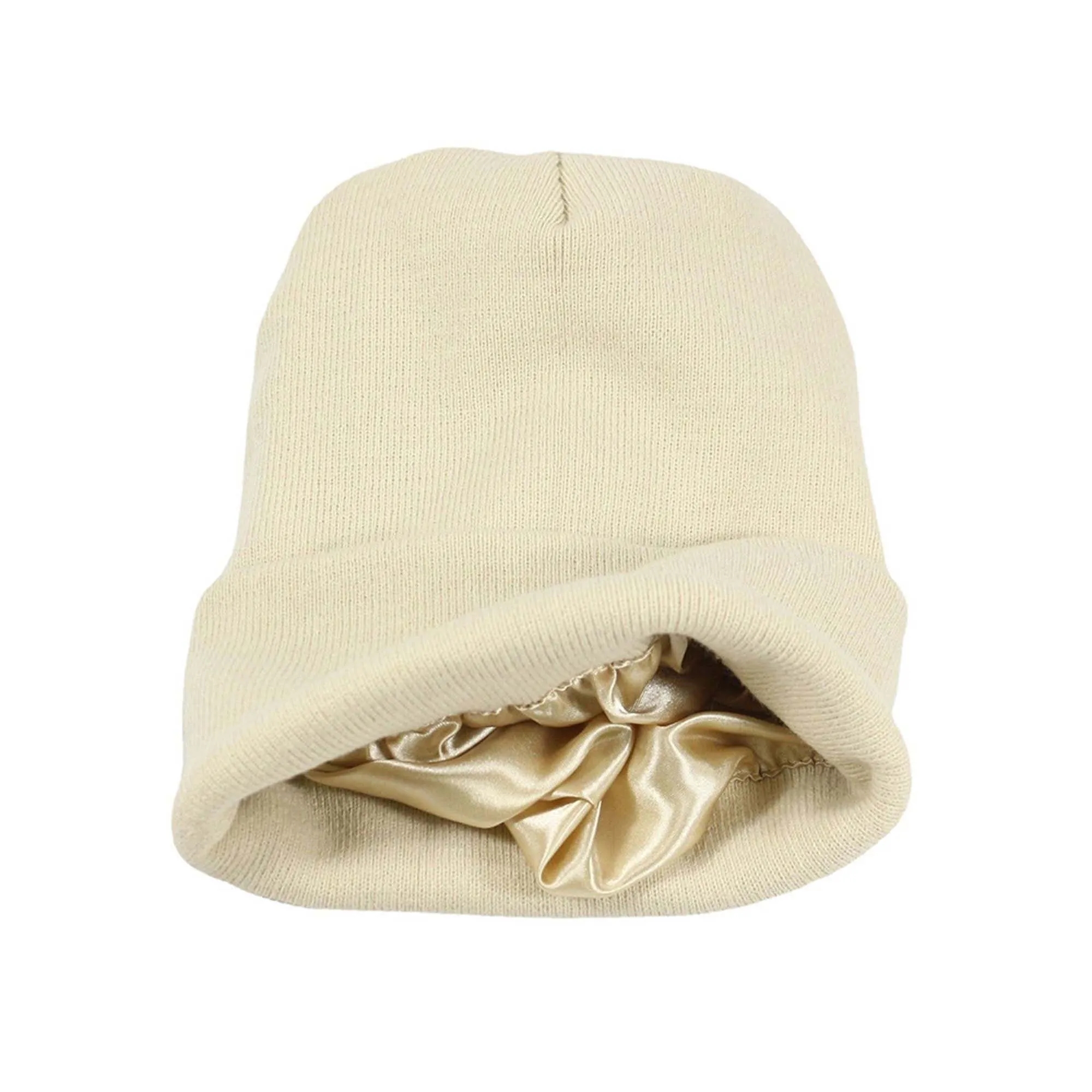 Kinitted Beanie Cap With Satin Lined 16