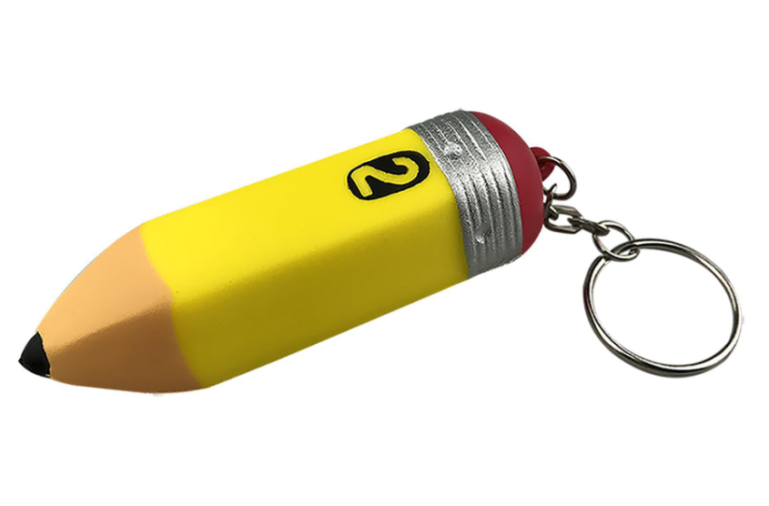 Pencil Shape Stress Reliever Keychain 1