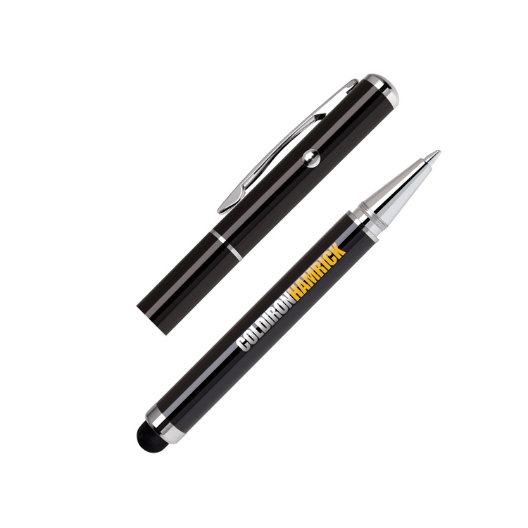 Stylus-380 Brass Ballpoint Pen & Laser Pointer 2