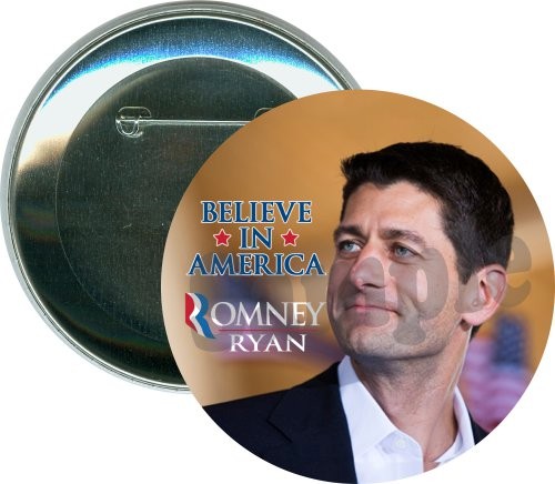 Paul Ryan, Believe in America, Romney Ryan Political Button