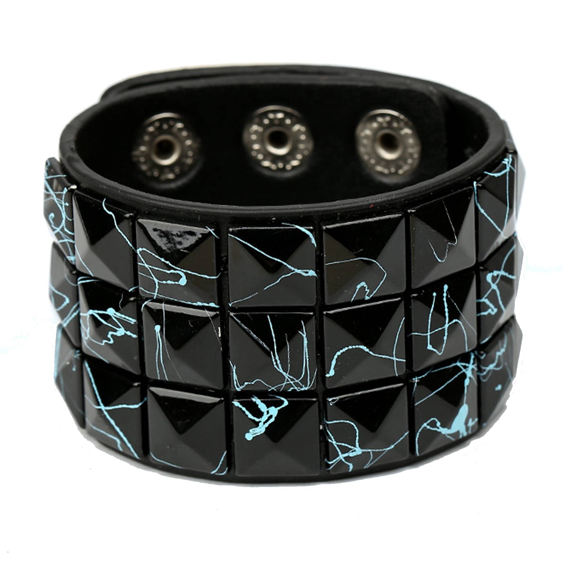 PU Multi-color square nail bracelet 5