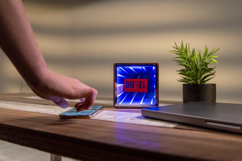 Orbit Wood Grain Mirror Light-Up Speaker 1