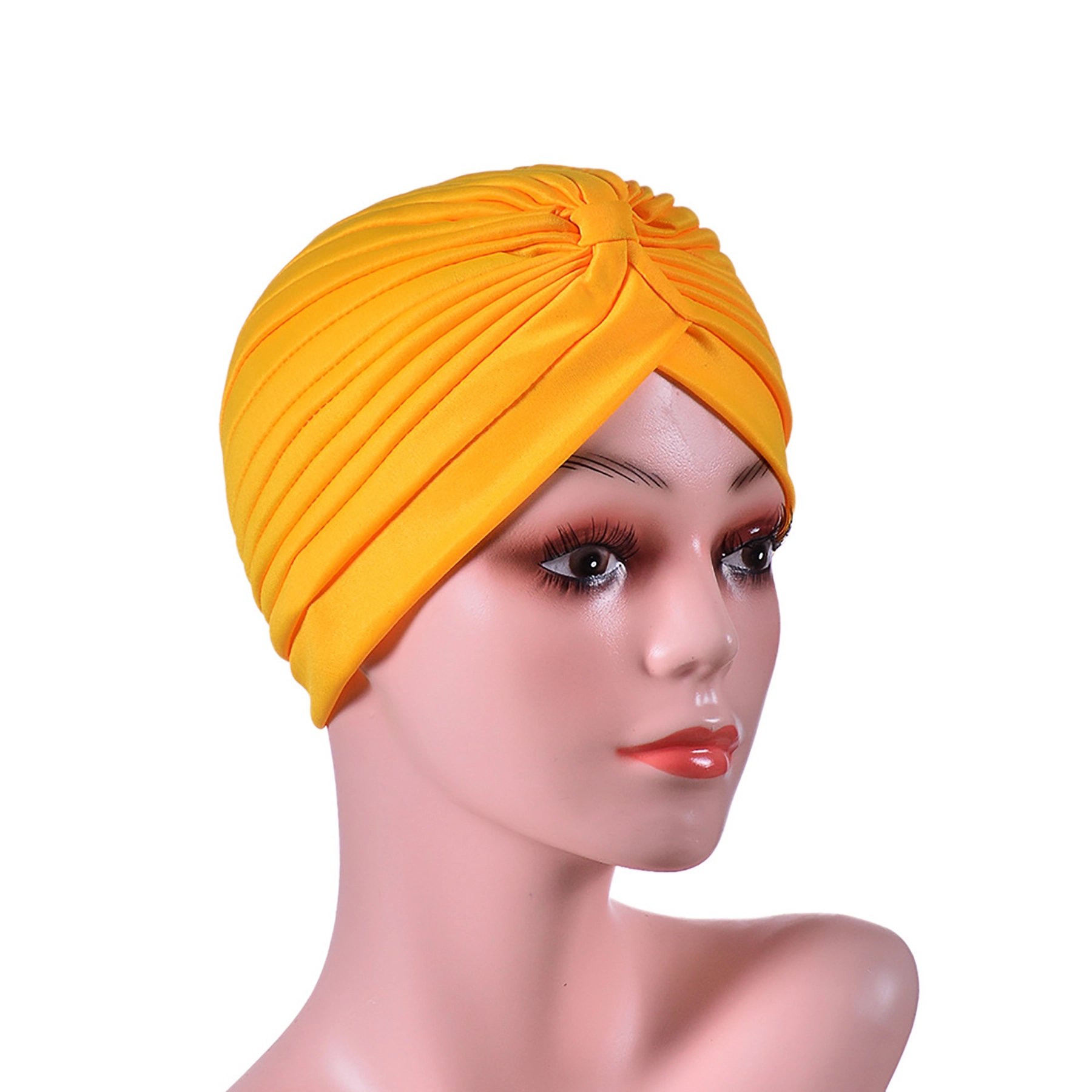 Stretch Turban Head Wrap Polyester Cap India 9