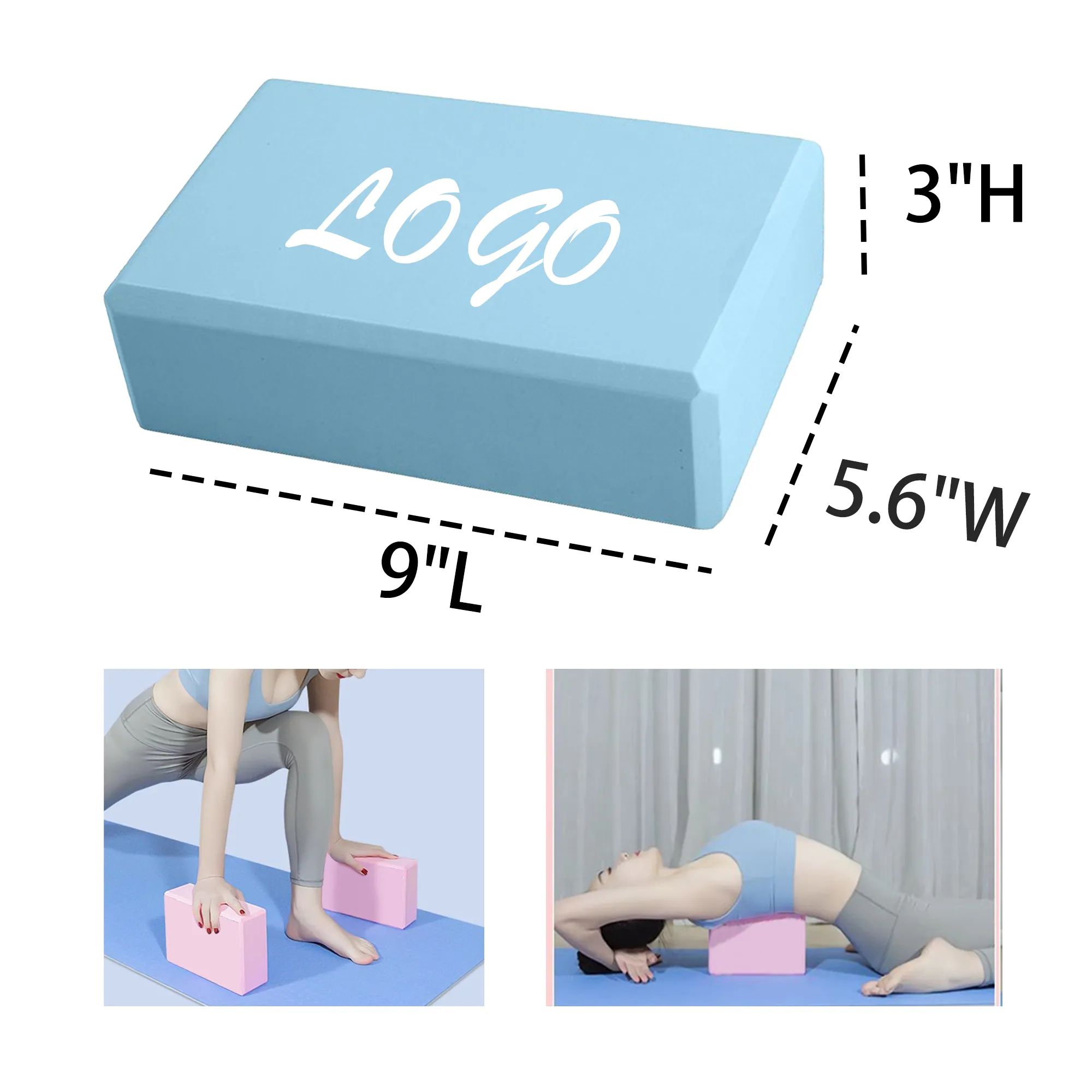 EVA Yoga Block Lightweight Pilates  0.44 lbs MOQ 10 2
