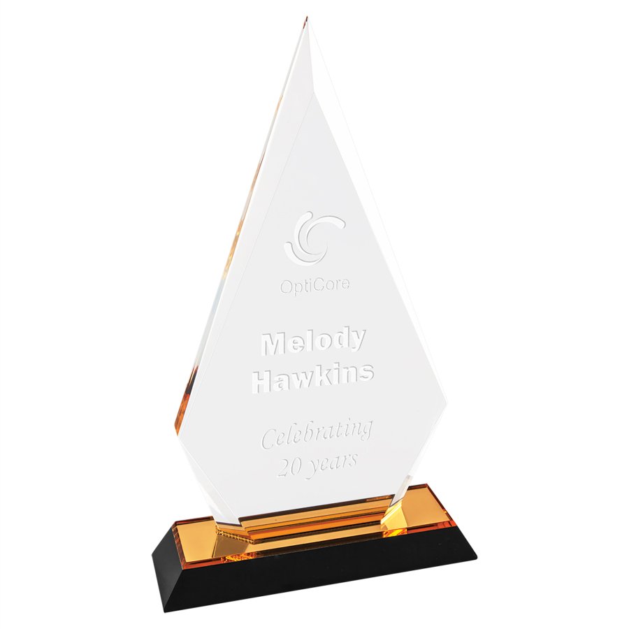 5" x 9" Gold Arrow Point Impress Acrylic Award