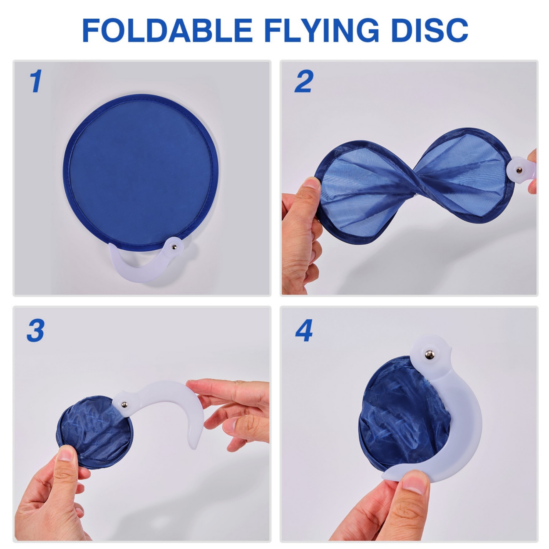 Custom Foldable Flying Disc Fans with Handle 11