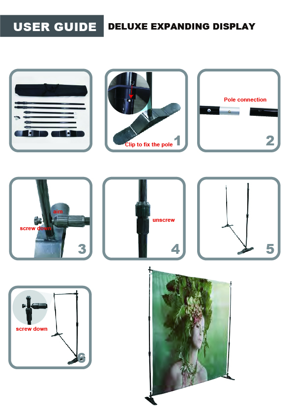 24Hr Express Ship- Tradeshow Booth Package 8' Expanding Display and 6' Sublimated PREMIUM Tablecloth 11