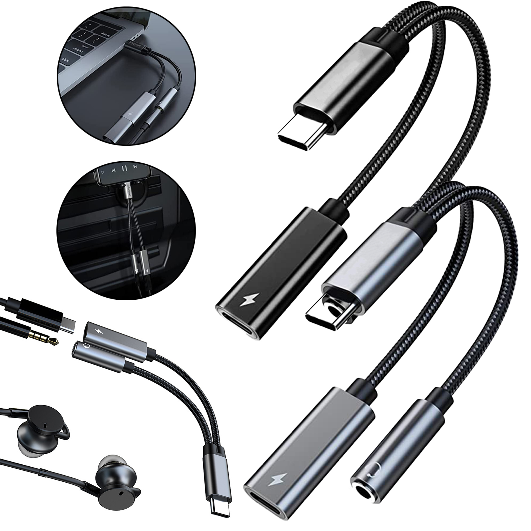 USB c to 3.5mm Headphone and Charger Adapter 1