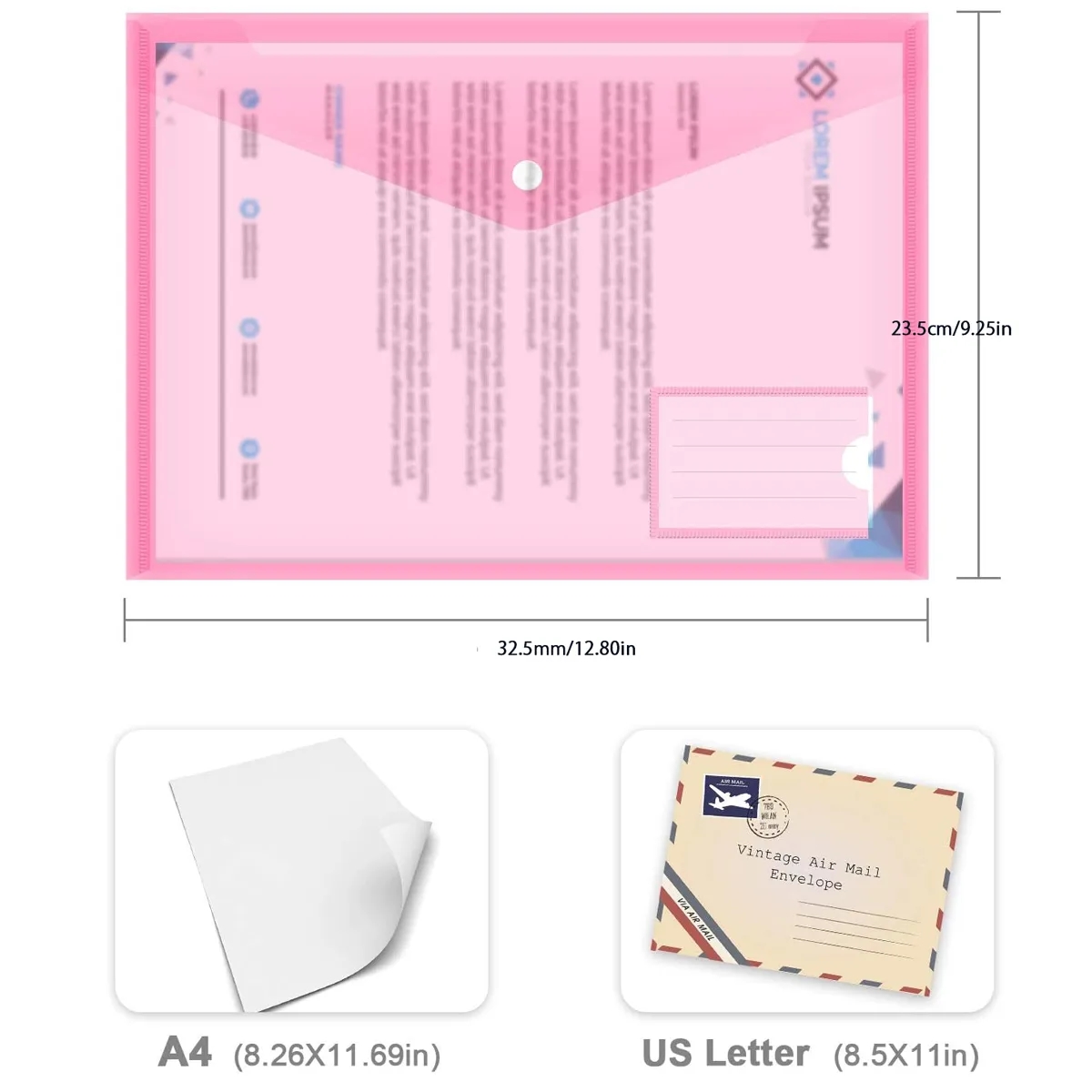 Transparent A4 File Envelopes 4