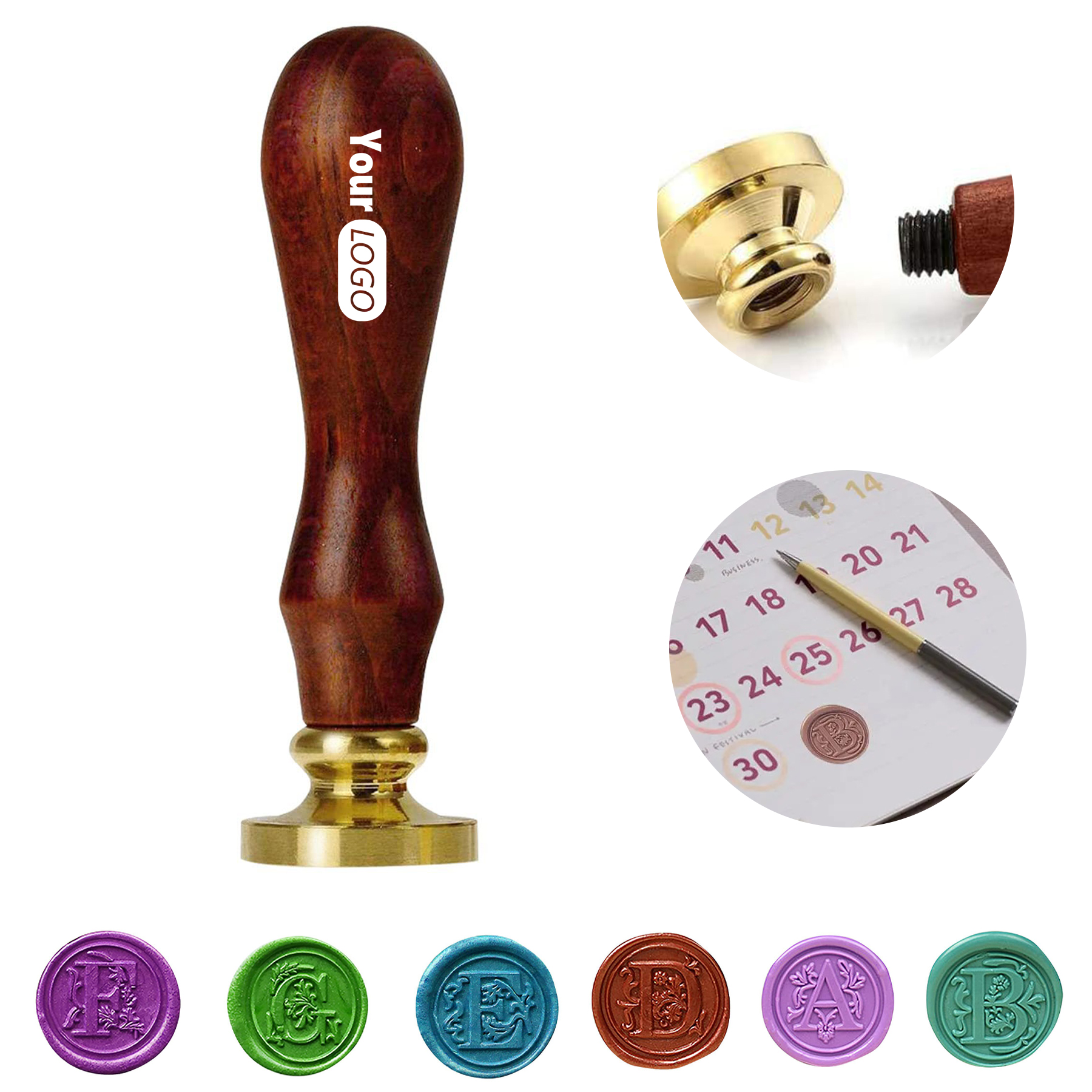 Wood Vintage Wax Sealing Stamper 4