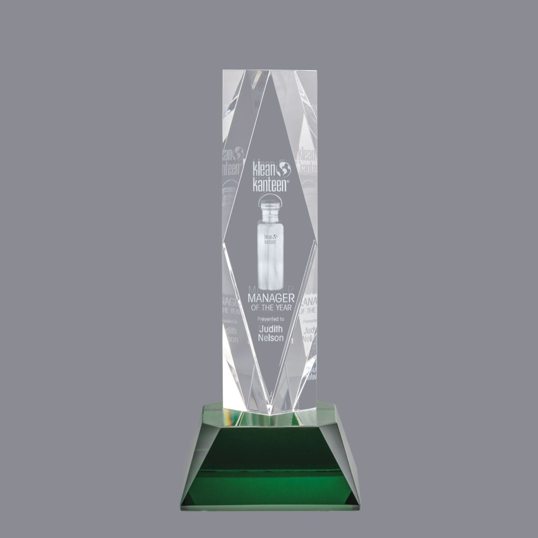 President 3D Award on Base - Green 3