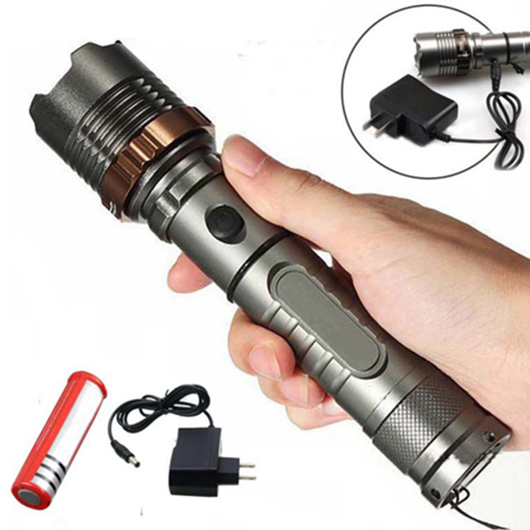 LED Tactical Outdoor Rechargeable Flashlight 2