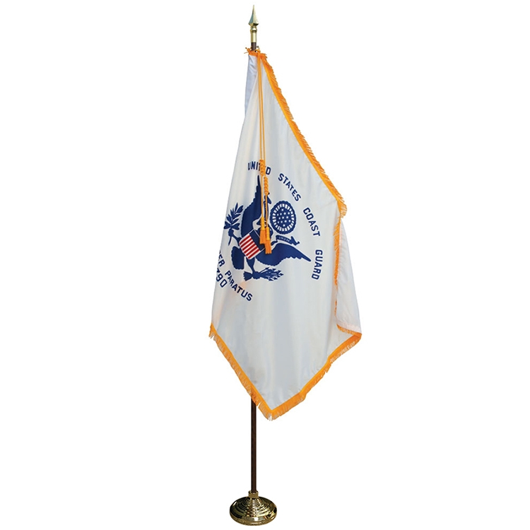 7' Pole & 3' x 5' Flag - Coast Guard Indoor Presentation Set 1