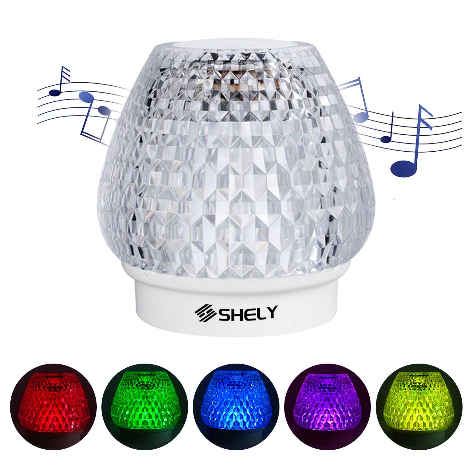 LED Bluetooth Speaker Crystal Desk Lamps 2