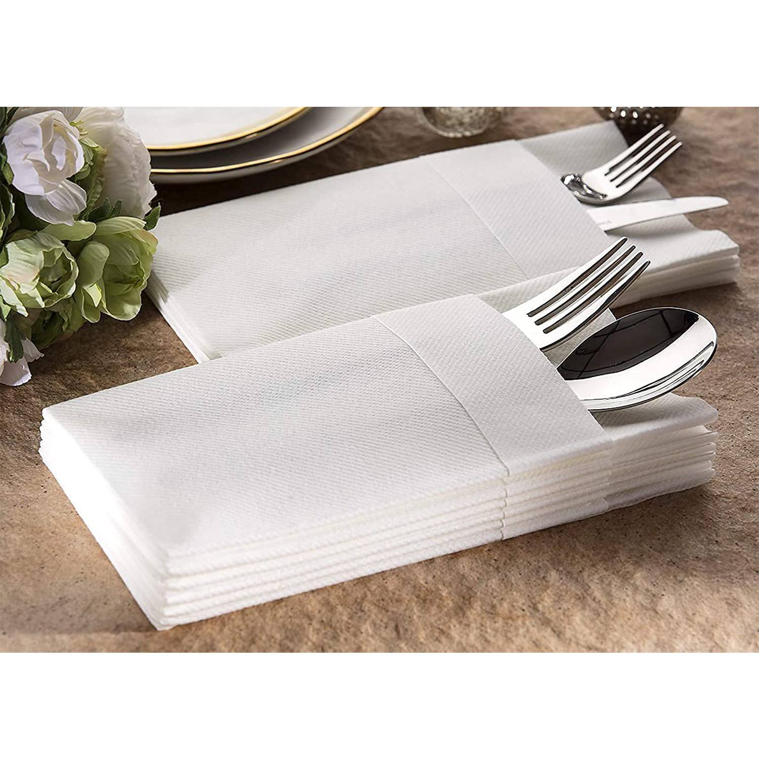 Linen-Feel Disposable Pocket Napkins 2