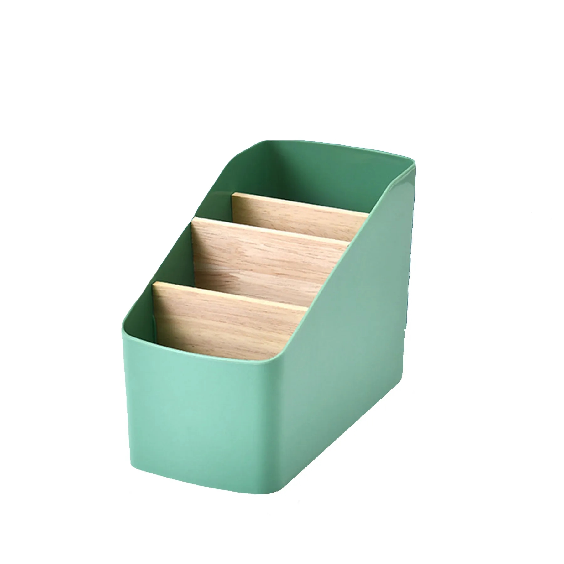 Plastic Trapezoidal 4-Compartment Tabletop Storage Box 4