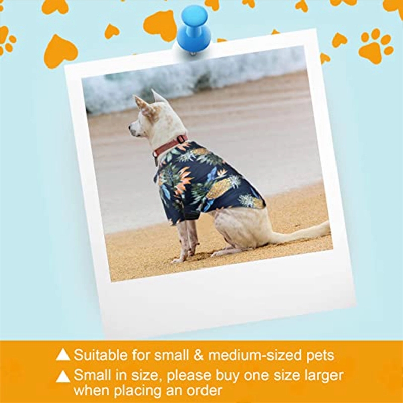 Pet Summer T-Shirts Hawaii Style Floral Dog Clothes 5