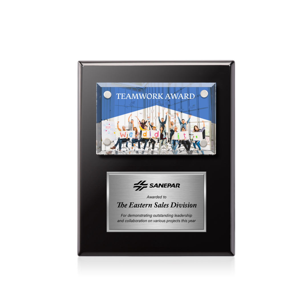 Gossamer VividPrint™ Plaque - Black/Silver 7