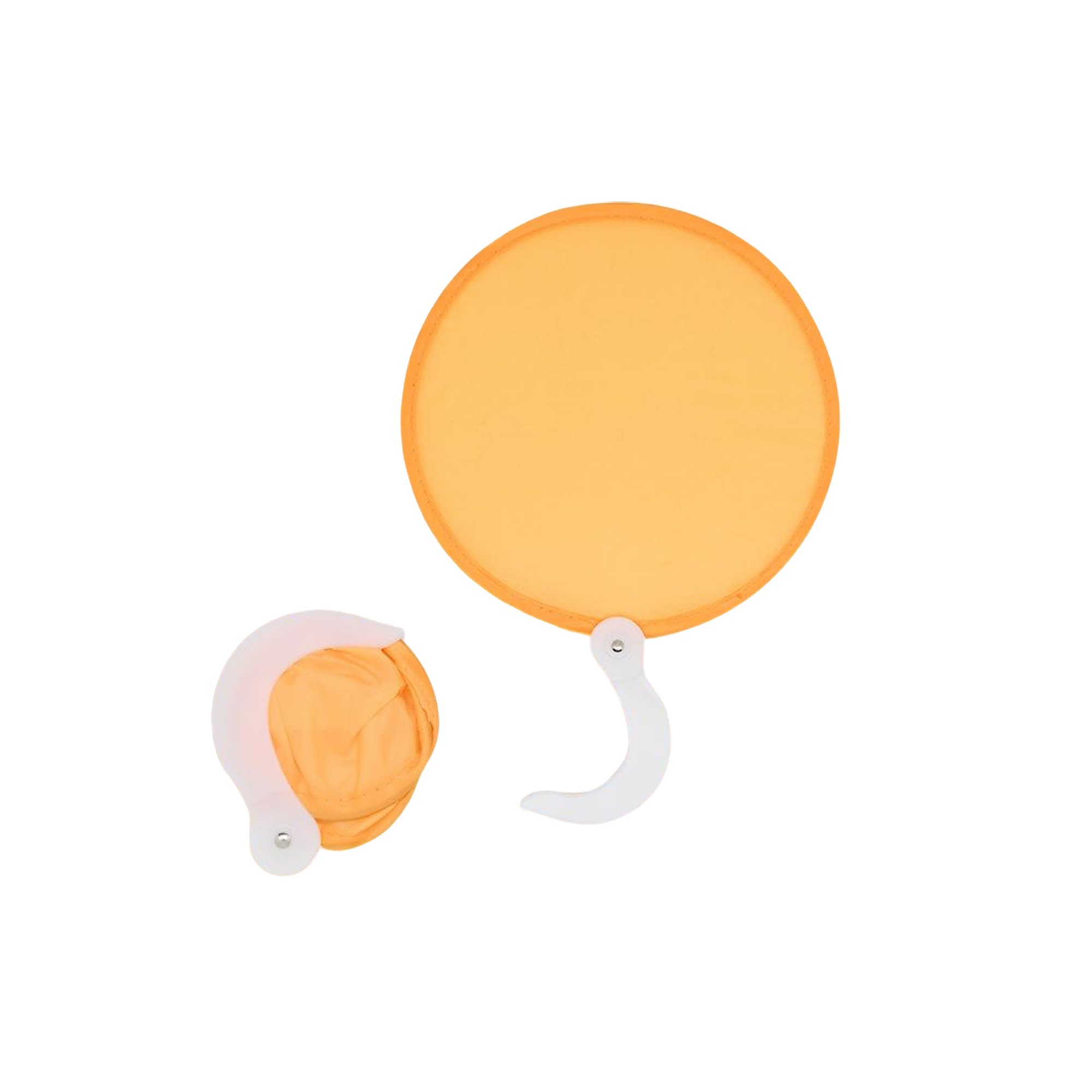 Poly Fabric Foldable Hand Fan Disc 12