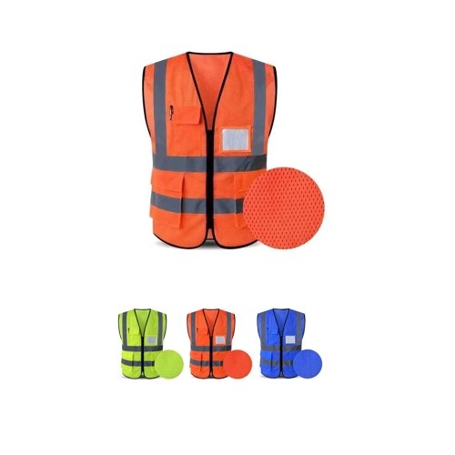 VISIPRO Front-Zip Reflective Safety Vest With Pockets - Mesh - ANSI 3 2