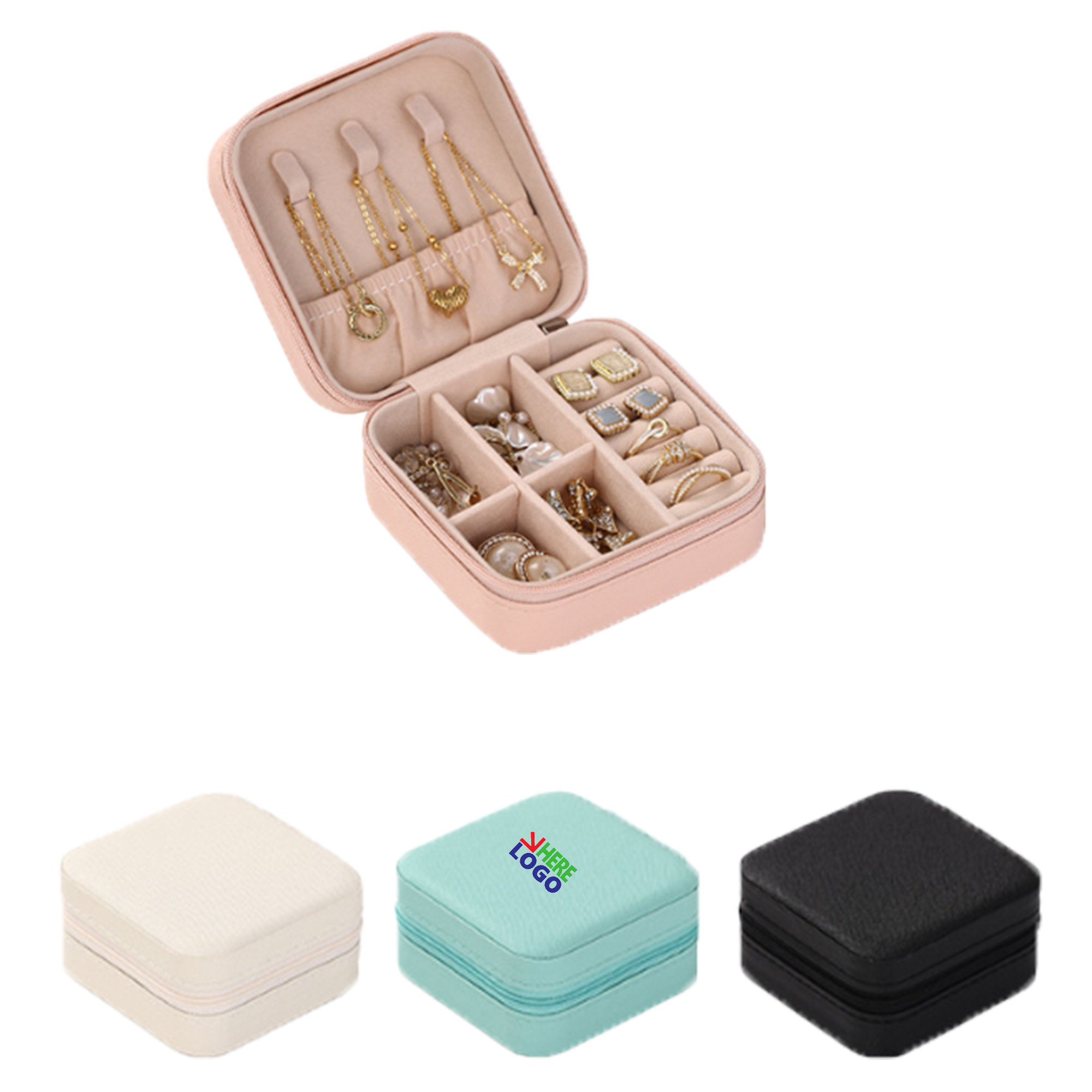 Travel Portable Jewelry Case Ring Earring Storage Box 2