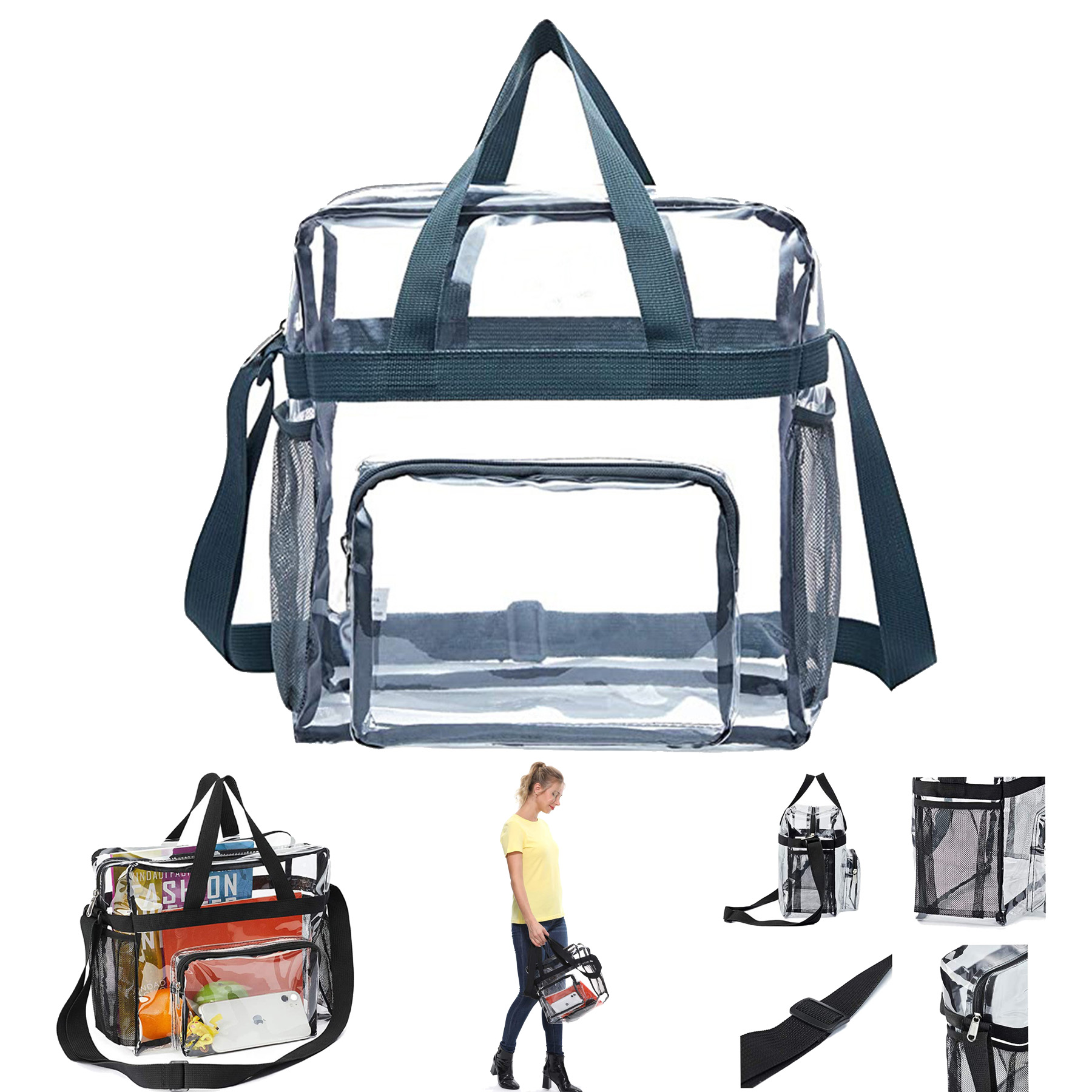 Portable Transparent Shoulder Crossbody Bag 1