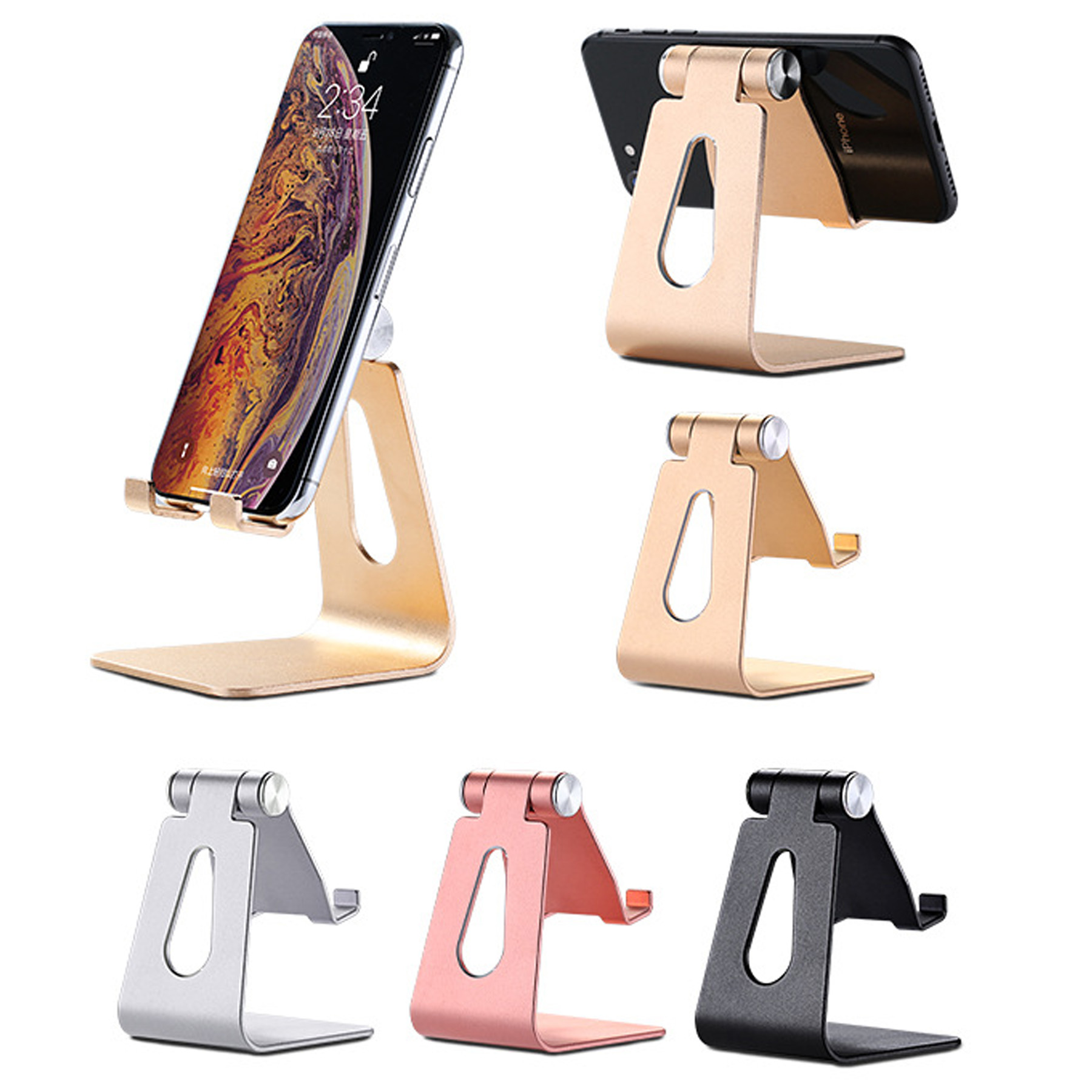 Collapsible Metal Desk Phone Holder 3