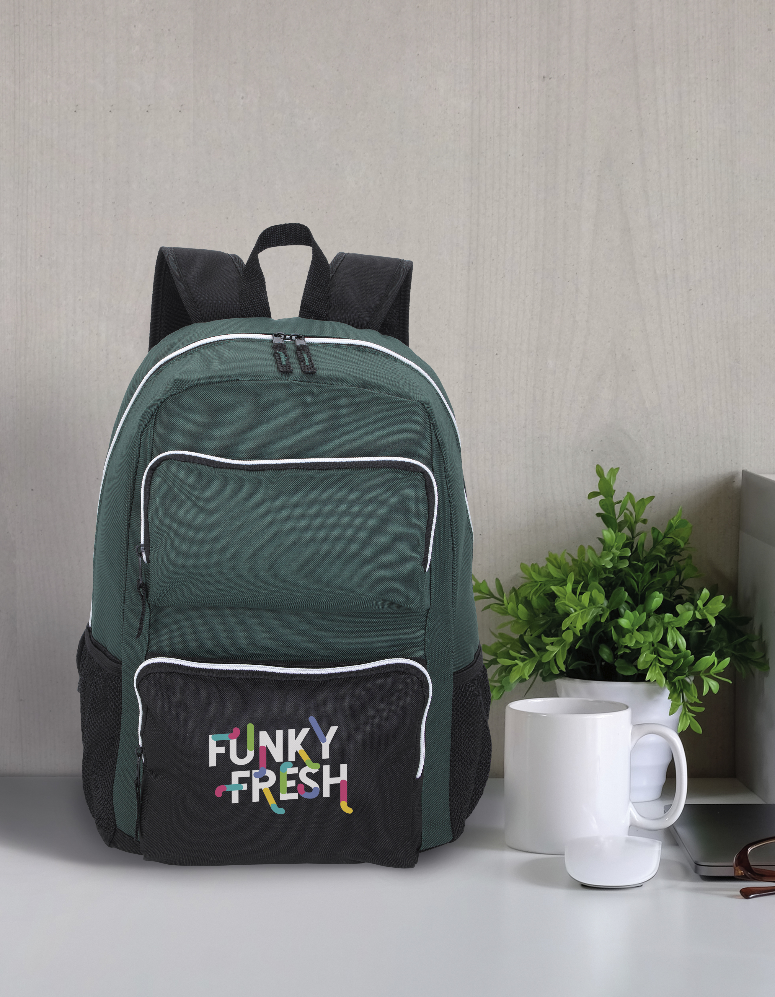 RPET Double-Pocket Computer Backpack